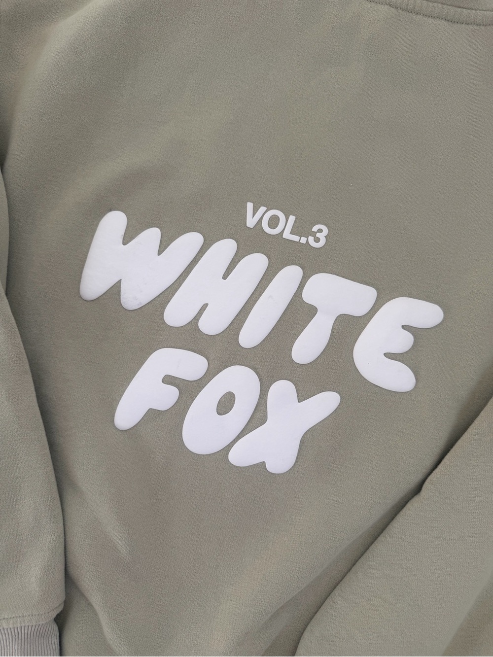 White Fox 🦊 VOL.3 Sage Green Pullover Sweatshirt